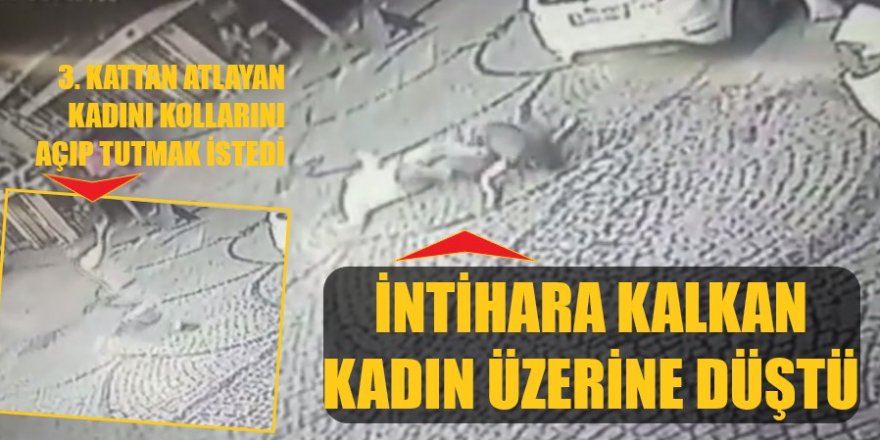 İntihara kalkışan kadın ve onu tutmaya çalışan adam yaralandı