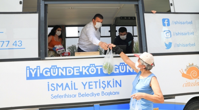 Seferihisar'da 'seyyar market'