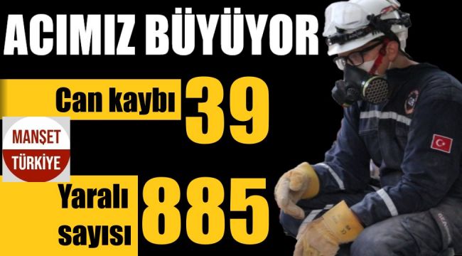 Bilanço ağırlaşıyor: 39 can kaybı, 885 yaralı