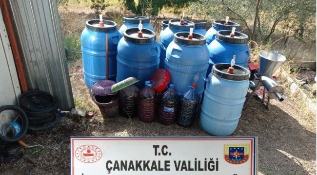 Çanakkale'de kaçak içki operasyonu