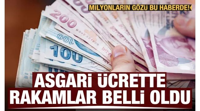 Asgari ücrette rakamlar belli oldu