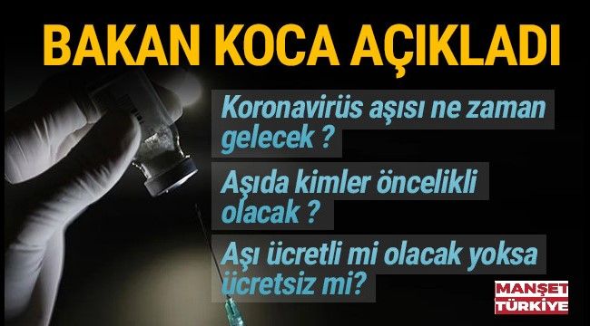 Aşı Türkiye'ye yola çıktı! Ücretlimi olacak?