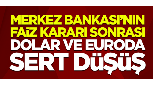 Faiz kararı sonrası dolar sert düştü