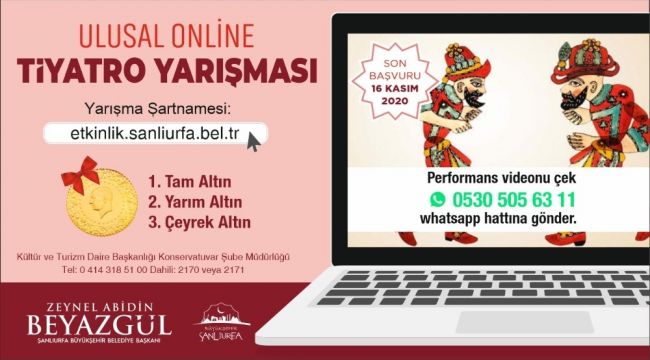 Şanlıurfa'da ödüllü online ses ve tiyatro yarışması