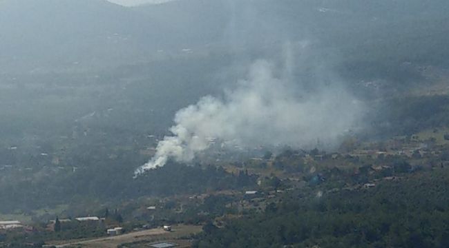 Yakaköy Mezarlığı yakınında korkutan yangın