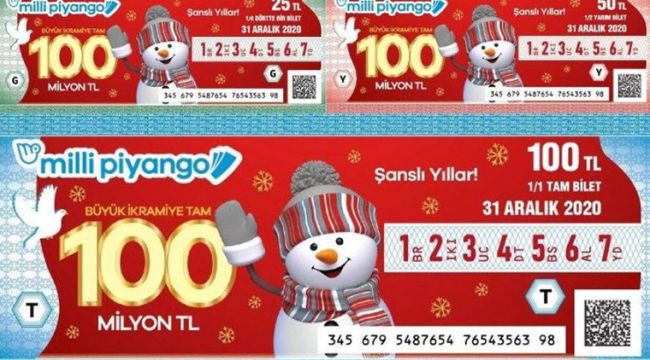 Yılbaşı çekilişi büyük ikramiyesi belli oldu