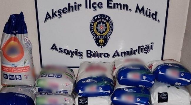 Akşehir'de sahte deterjan ve şampuan operasyonu