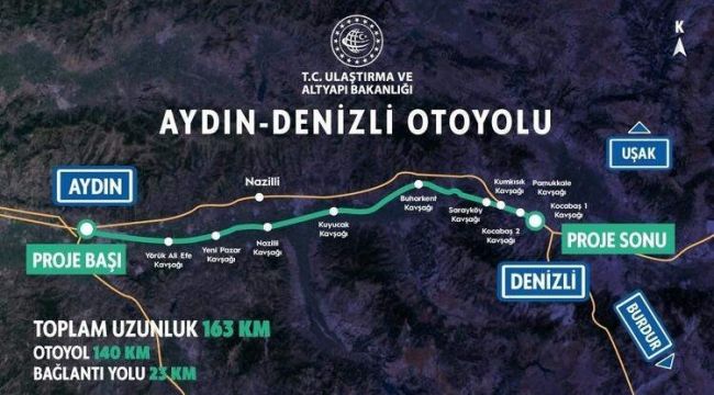 Aydın-Denizli Otoyolu'nda hummalı çalışma