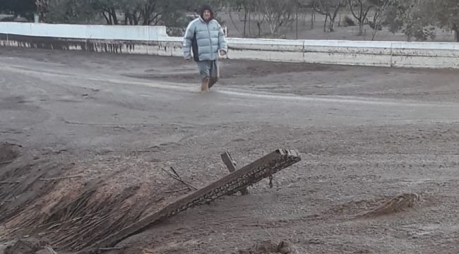 Ayvalık'ta çevre felaketi! Duvar yıkıldı, karasu dereye aktı