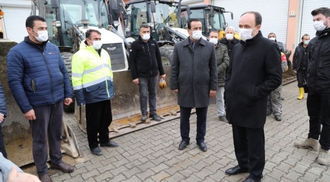 Başkale Belediyesi karla mücadele ekipleri kışa hazır