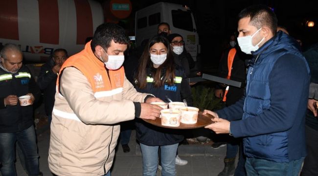 Başkan Günel'den personele gece çorbası