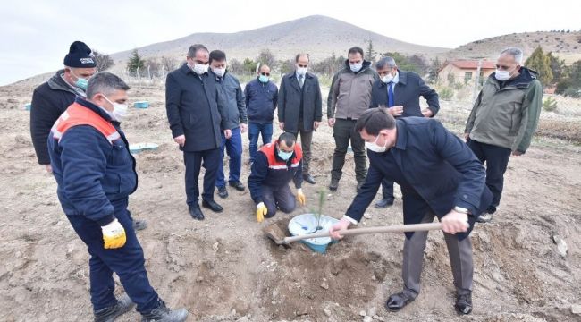 Konya'da ilk kez sulamasız fidan dikim çalışması yapıldı