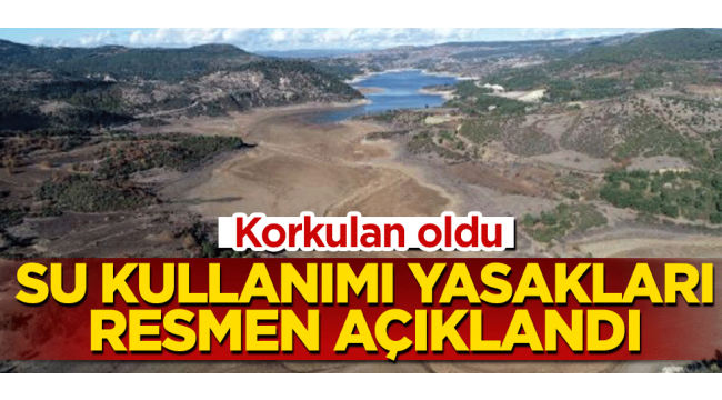 Kuraklık yasakları geldi