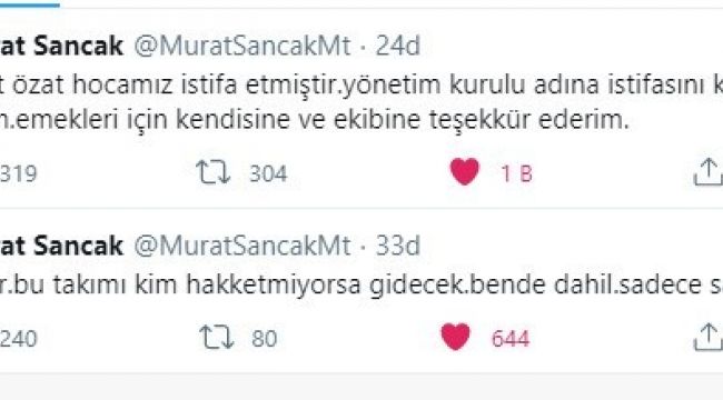 Ümit Özat istifa etti