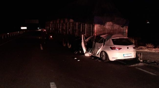 Uşak'ta trafik kazası;1 ölü