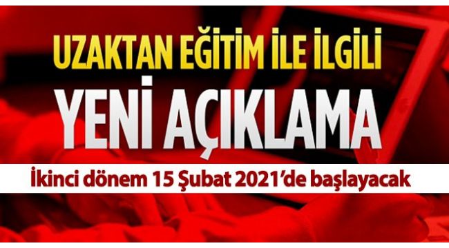 Yeni eğitim-öğretim yılı ikinci dönemi 15 Şubatta