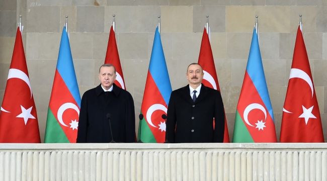 Cumhurbaşkanı Erdoğan, Aliyev ile Türk-Rus Ortak Merkezi'ni görüştü