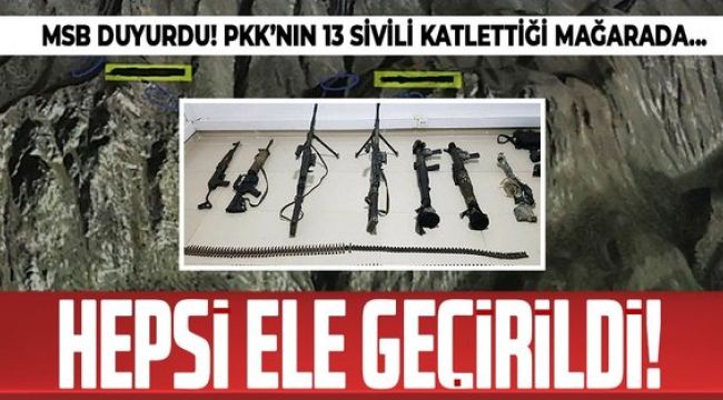 13 sivilin şehit edildiği mağarada ele geçirildi