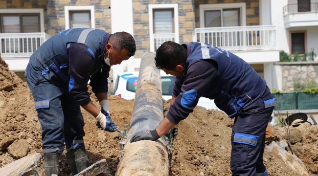 Datça Yeni Çeşme'de içme suyu hatları yenilendi