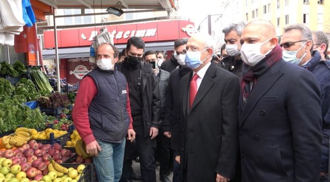 Kılıçdaroğlu, sokak sokak esnafın derdini dinledi