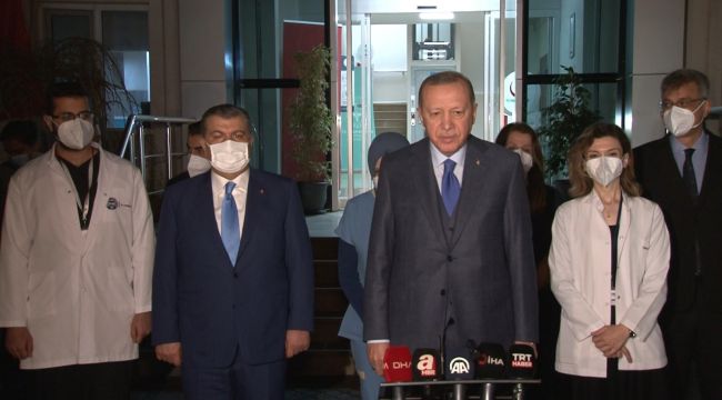 Cumhurbaşkanı Erdoğan sağlıkçılarla bir araya geldi