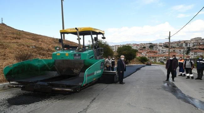 Karabağlar'da asfalt son teknoloji araçlarla seriliyor