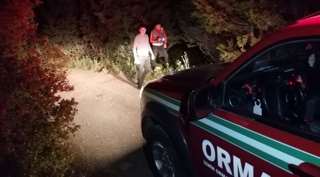 Orman işletme ekipleri gece devriyesinde