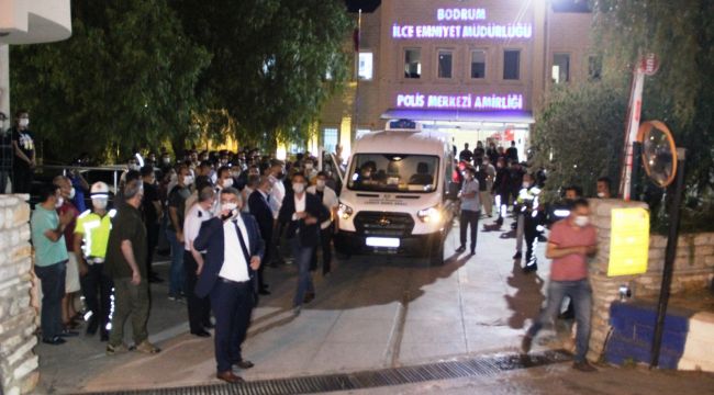 Bodrum'da şehit düşen polise son veda