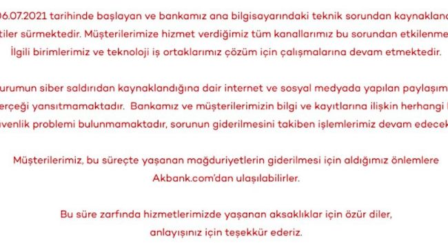 Akbank'ta kullanıcılar hesaplarına 36 saattir ulaşamıyor