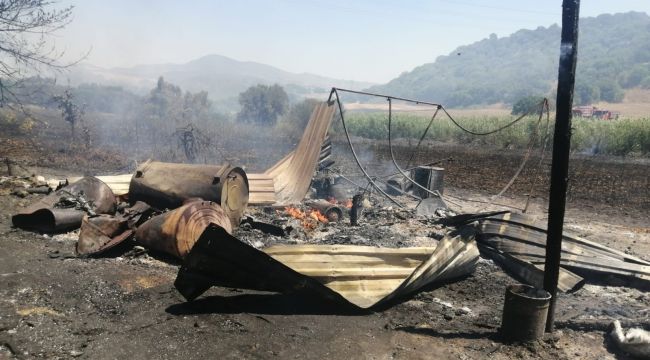 İzmir'deki yangında korku dolu anlar