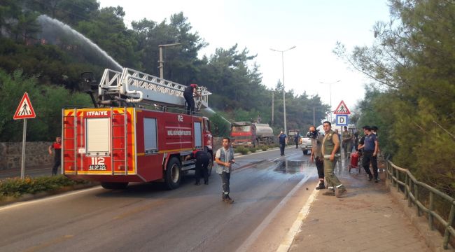 Marmaris-İçmeler karayolu trafiğe kapatıldı