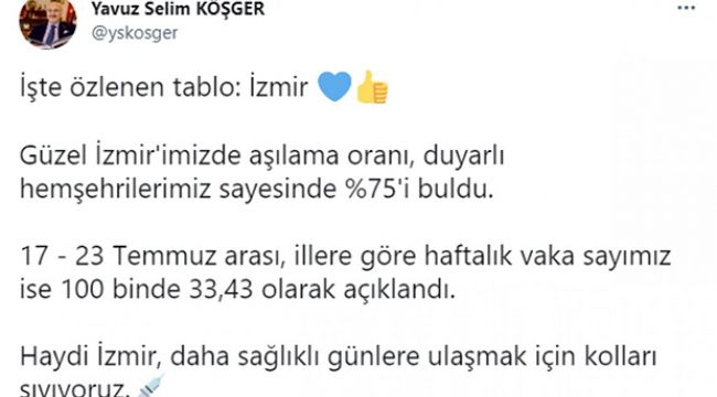 İzmir'de "özlenen tablo"