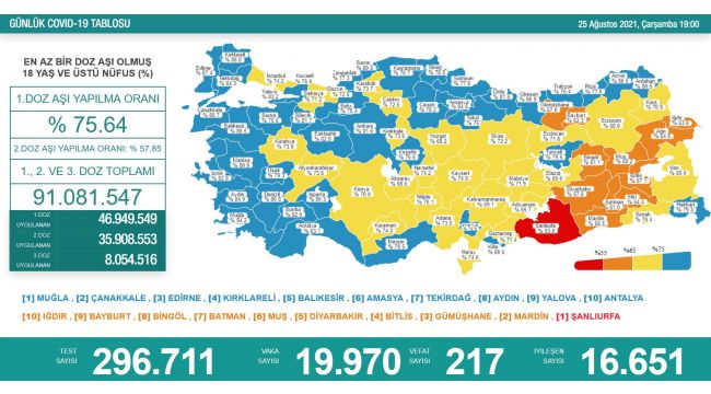 Son 24 saatte 217 kişi hayatını kaybetti