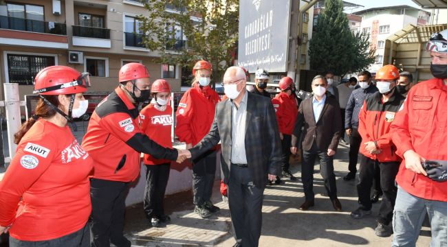 Başkan Selvitopu AKUT tatbikatında