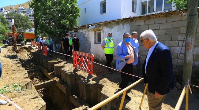 Bodrum kanalizasyon hattının yüzde 49'u tamamlandı