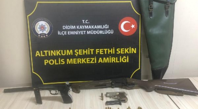 Didim'de ruhsatsız silah baskını; 1 gözaltı