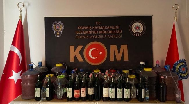 İzmir'de sahte içki operasyonu