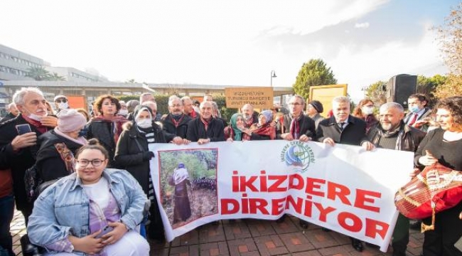 İkizdere'den kurtarılan fidanlar İzmir'de Turuncu Bahçe'ye dikildi