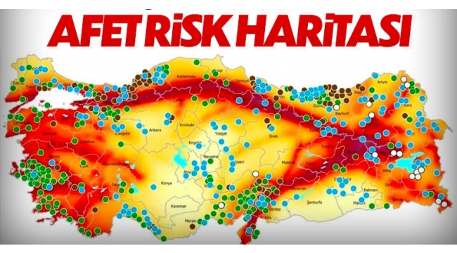 Türkiye'nin afet risk haritası hazırlandı