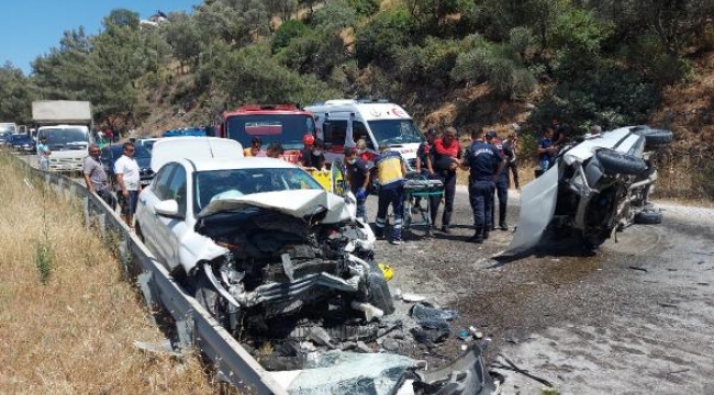 Bodrum'da 2 otomobil çarpıştı: 1 ölü, 3 yaralı