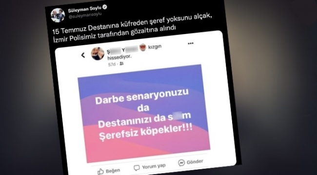 15 Temmuz'a küfretti, adli kontrolle serbest