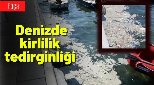 Foça'da denizde kirlilik tedirginliği