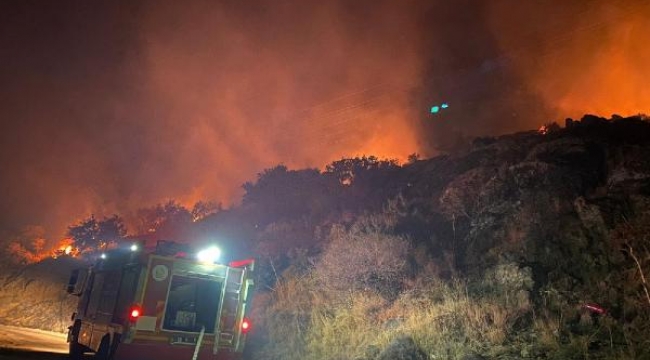 Bodrum'da yangın; 5 dönüm makilik zarar gördü