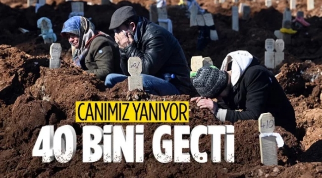 Depremde ölü sayımız 40 bini geçti