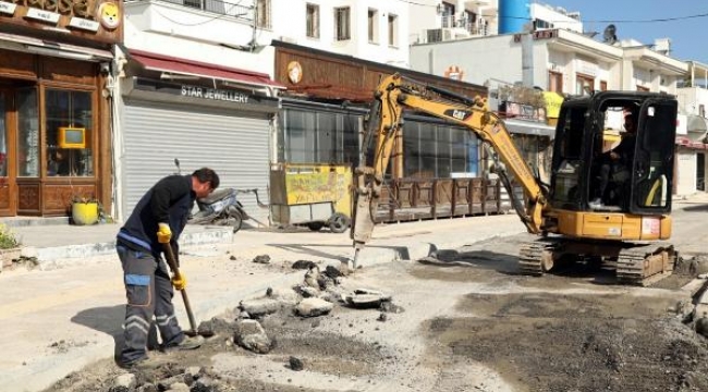 Bodrum'da alt yapı ve üst yapı çalışmaları sürüyor