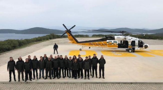 İlk yangın söndürme helikopteri Muğla'da