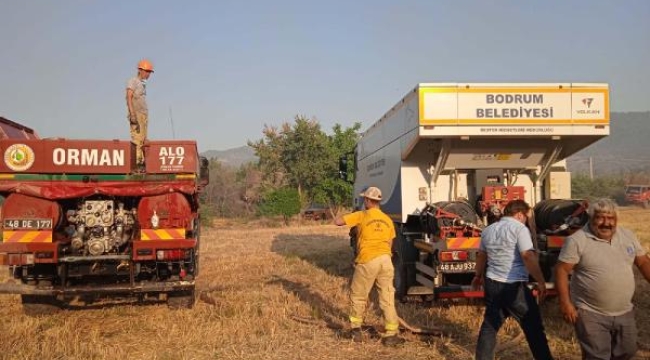 Bodrum'da belediye ekipleri yangın teyakkuzunda