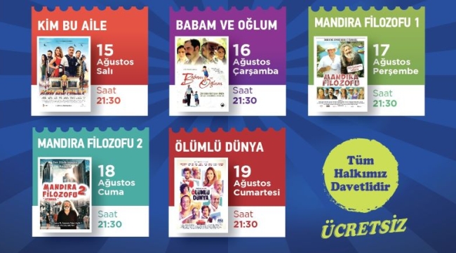 Bergama Belediyesi Yazlık Sinema Günleri yarın başlıyor