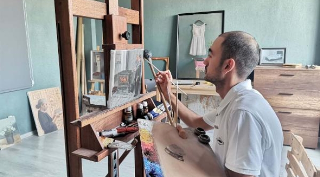 Eserleri İngiltere'de sergilenen Erkent: Türkiye'de davet edilen tek ressamdım