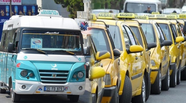 İzmir'de taksi ve dolmuşlarda zamlı tarife başladı